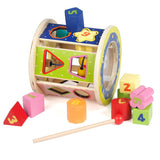 Maxbell Colorful Bead Maze Roller Coaster Wooden Educational Circle Toy for Kids