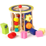 Maxbell Colorful Bead Maze Roller Coaster Wooden Educational Circle Toy for Kids