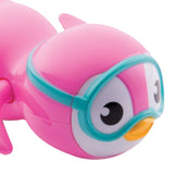 Maxbell Cute Wind Up Swing & Rotating Penguin Kids/Baby Bathing Time Toy Pink