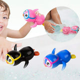 Maxbell Cute Wind Up Swing & Rotating Penguin Kids/Baby Bathing Time Toy Pink