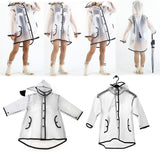 Maxbell Maxbell Kids Raincoat Durable Translucent Rain Cape Portable Hooded Poncho 3-5T