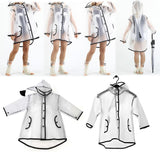 Maxbell Maxbell Kids Raincoat Durable Translucent Rain Cape Portable Hooded Poncho 8-11T