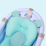 Maxbell Baby Bath Tub Pillow Pad Air Cushion Floating Seat Shower Mat Blue