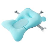 Maxbell Baby Bath Tub Pillow Pad Air Cushion Floating Seat Shower Mat Blue