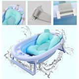 Maxbell Baby Bath Tub Pillow Pad Air Cushion Floating Seat Shower Mat Blue