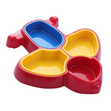 Maxbell Aircraft Shaped Baby Kids Dinner Tray Divided Plate Divider Dinnerware Red - Aladdin Shoppers