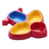 Maxbell Maxbell Aircraft Shaped Baby Kids Dinner Tray Divided Plate Divider Dinnerware Red