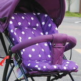 Maxbell Baby Pushchair Stroller Kids Seat Pad Pram Liner Cushion Mat Purple Dot