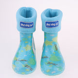 Waterproof Shoes Baby Rain Boots Kids Rain Shoes Blue Inner Length 14cm