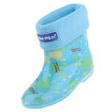 Waterproof Shoes Baby Rain Boots Kids Rain Shoes Blue Inner Length 14cm