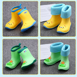 Maxbell Children Toddlers Waterproof Rubber Rain Boots   Yellow Bear for 2 years
