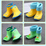 Maxbell Children Toddlers Waterproof Rubber Rain Boots   Yellow Bear for 3 years