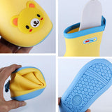 Maxbell Children Toddlers Waterproof Rubber Rain Boots   Yellow Bear for 3 years