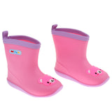 Maxbell Kids Toddlers Waterproof Rubber Rain Boots  Pink Bear for 2 years