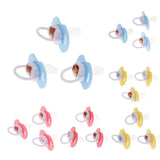 Maxbell Baby Infant Orthodontic Dummy Pacifier Silicone Teat Blue(Round Pacifier)