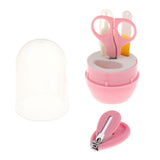 Maxbell 4pcs/Set Baby Nail Clippers Scissors Cutters Finger Manicure Pink