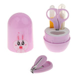 Maxbell 4pcs/Set Baby Nail Clippers Scissors Cutters Finger Manicure Purple Rabbit