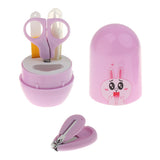Maxbell 4pcs/Set Baby Nail Clippers Scissors Cutters Finger Manicure Purple Rabbit