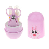 Maxbell 4pcs/Set Baby Nail Clippers Scissors Cutters Finger Manicure Purple Rabbit