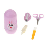 Maxbell 4pcs/Set Baby Nail Clippers Scissors Cutters Finger Manicure Purple Rabbit