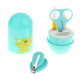 Maxbell 4pcs/Set Baby Nail Clippers Scissors Cutters Finger Manicure Green Cat