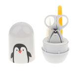 Maxbell 4pcs/Set Baby Nail Clippers Scissors Cutters Finger Manicure Grey Penguin