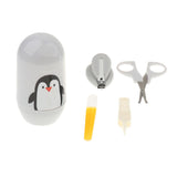 Maxbell 4pcs/Set Baby Nail Clippers Scissors Cutters Finger Manicure Grey Penguin