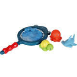 Maxbell Maxbell Set of 4 Mini Multi-Color Squeaky Ocean Animal with Net, Kids Baby's Bath Time Squirting Toy Gift