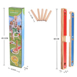 Maxbell Maxbell Indoor Outdoor Sports Toys - Ring Toss Game Set (Durable Wood Base, 5 Wood Pegs, 5 Rope Rings)