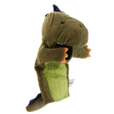 Maxbell Maxbell Soft Cloth T-Rex Dinosaur Doll Hand Puppet with Movable Mouth Kids Toy Green