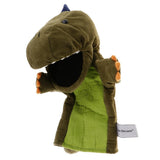 Maxbell Maxbell Soft Cloth T-Rex Dinosaur Doll Hand Puppet with Movable Mouth Kids Toy Green