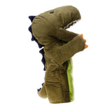 Maxbell Maxbell Soft Cloth T-Rex Dinosaur Doll Hand Puppet with Movable Mouth Kids Toy Green