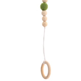 Neboron Wooden Pacifier Chain Holders Clip Baby Teething Toy Style 3