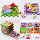 Maxbell Maxbell 6 in 1 Multi-Function Wooden Activity Play Cube Kids Baby Developmental Toy