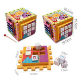 Maxbell Maxbell 6 in 1 Multi-Function Wooden Activity Play Cube Kids Baby Developmental Toy