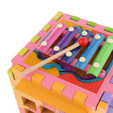 Maxbell Maxbell 6 in 1 Multi-Function Wooden Activity Play Cube Kids Baby Developmental Toy