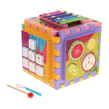 Maxbell Maxbell 6 in 1 Multi-Function Wooden Activity Play Cube Kids Baby Developmental Toy