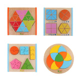 Maxbell Maxbell Geometry Shape Wooden Jigsaw Block Puzzle Children Education Toys Style 1