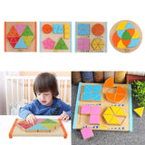 Maxbell Maxbell Geometry Shape Wooden Jigsaw Block Puzzle Children Education Toys Style 1