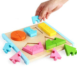 Maxbell Maxbell Geometry Shape Wooden Jigsaw Block Puzzle Children Education Toys Style 3