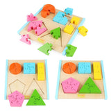 Maxbell Maxbell Geometry Shape Wooden Jigsaw Block Puzzle Children Education Toys Style 3