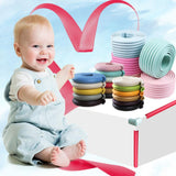 2m L Shape Rubber Strap Edge Guard Baby Safety Corner Protection Pink Green