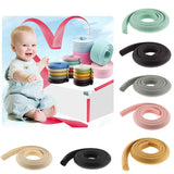 2m L Shape Rubber Strap Edge Guard Baby Safety Corner Protection Pink Green