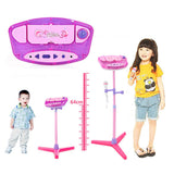 Maxbell Maxbell Music Play Toy Kids Karaoke Machine With 2 Microphones Adjustable Stand Pink