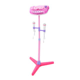 Maxbell Maxbell Music Play Toy Kids Karaoke Machine With 2 Microphones Adjustable Stand Pink