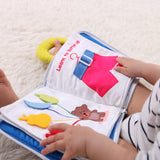 Maxbell Maxbell Soft Baby Books Touch and Feel Cloth Book, 3D Books Fabric Activity for Baby /Toddler, Learning to Sensory Book、Life Skill Boys and Girls