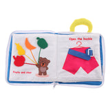 Maxbell Maxbell Soft Baby Books Touch and Feel Cloth Book, 3D Books Fabric Activity for Baby /Toddler, Learning to Sensory Book、Life Skill Boys and Girls