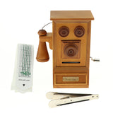 Maxbell Maxbell Antique Wooden Hand Cranked Telephone Designed Musical Box Craftsmanship Make Your Song, with Hole Puncher, Christmas Home Decoration