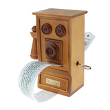 Maxbell Maxbell Antique Wooden Hand Cranked Telephone Designed Musical Box Craftsmanship Make Your Song, with Hole Puncher, Christmas Home Decoration