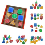 Maxbell Maxbell 8Pcs Multi-Color Detachable Geometric Solids Kids Early Math Educational Toy